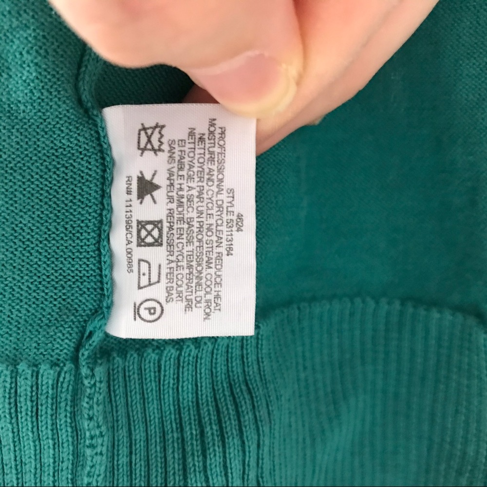 Tory Burch turquoise colored cardigan - Picture 7 of 7